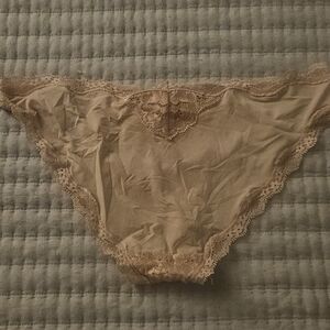 Victoria's Secret Lace Bandeau in Tan
